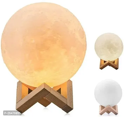 Moon Light With Wooden Stand Night Lamp