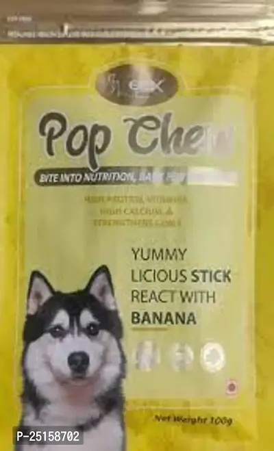 PeteX Pop Chew Licious Sticks Banana Flovor - 100gms