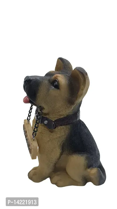 Mini Dog Showpiece Holding welcome plate Door Entrance Decoration, Car Dashboard, House Warming Gifts for New Home House Warming Party Living Room, Home, Office, Garden Decor (Pack of 1, Coffee)-thumb3