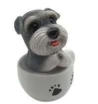 AROMORA STOP THINKING JUST BUY IT Cute Puppy in Cup, Mug for Home D?cor | Decorative Statue Sculpture Figurine Showpiece for Animal Lovers and Home Decoration Gifting (Grey, Pack of 1)-thumb2