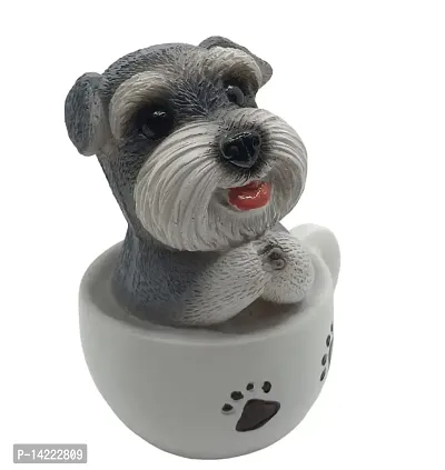 AROMORA STOP THINKING JUST BUY IT Cute Puppy in Cup, Mug for Home D?cor | Decorative Statue Sculpture Figurine Showpiece for Animal Lovers and Home Decoration Gifting (Grey, Pack of 1)-thumb3