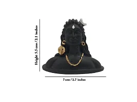 Aromora Resin Adiyogi Statue Car Accessories Dash Board, Pooja  Gift,Decore Items for Home  Office | Shiva Board  Gift, Idol/Adiyogi/Murti/Car Murticolor (Black, Pack of 1)-thumb2