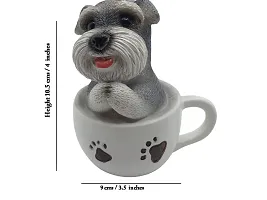 AROMORA STOP THINKING JUST BUY IT Cute Puppy in Cup, Mug for Home D?cor | Decorative Statue Sculpture Figurine Showpiece for Animal Lovers and Home Decoration Gifting (Grey, Pack of 1)-thumb1
