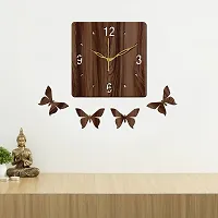 Designer  Wood Analog Wall Clock For Home And Office Decoration-thumb1