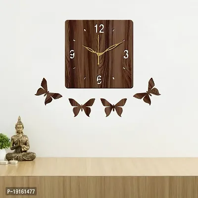 Designer  Wood Analog Wall Clock For Home And Office Decoration-thumb2