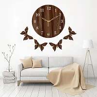 Designer  Wood Analog Wall Clock For Home And Office Decoration-thumb3