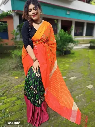 Latest Attractive Cotton Silk Saree with Blouse piece