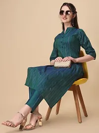 Stylish Green Art Silk Striped Kurta With Pant Set-thumb2