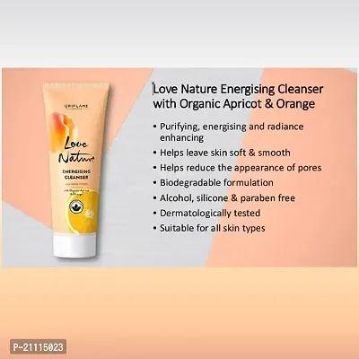 Oriflam LOVE NATURE Energising Cleanser for all skin types biodegradable formula (125 ml)-thumb3