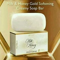 Komorebi Oriflame Sweden Milk and Honey Gold Softening Creamy Soap Bar, 100g (Pack of 4)-thumb2