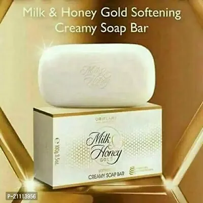 Komorebi Oriflame Sweden Milk and Honey Gold Softening Creamy Soap Bar, 100g (Pack of 4)-thumb3