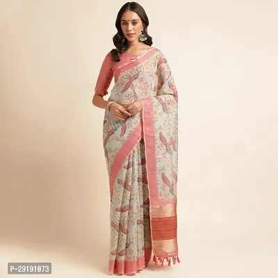 Stylish Organza Saree with Blouse piece For Women-thumb0