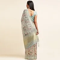 Stylish Organza Saree with Blouse piece For Women-thumb1