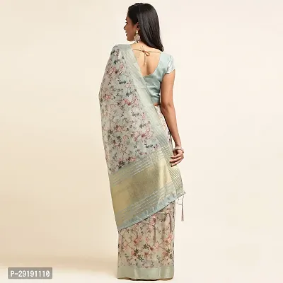 Stylish Organza Saree with Blouse piece For Women-thumb2