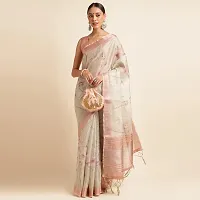 Stylish Organza Saree with Blouse piece For Women-thumb2