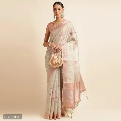 Stylish Organza Saree with Blouse piece For Women-thumb3