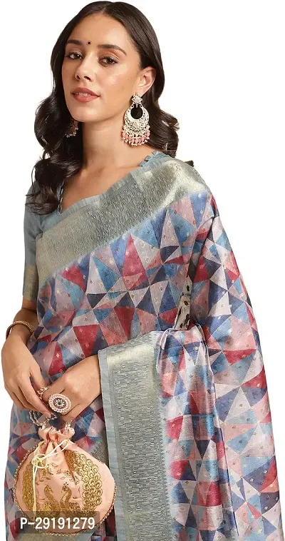 Stylish Organza Saree with Blouse piece For Women-thumb5