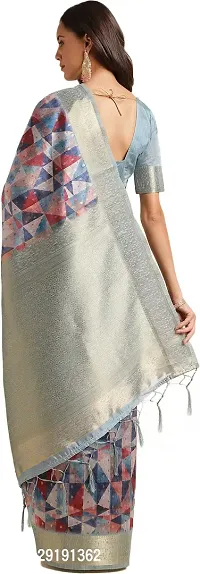 Stylish Organza Saree with Blouse piece For Women-thumb3