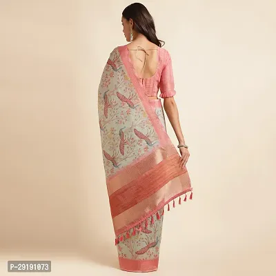 Stylish Organza Saree with Blouse piece For Women-thumb2