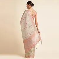 Stylish Organza Saree with Blouse piece For Women-thumb1