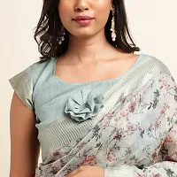 Stylish Organza Saree with Blouse piece For Women-thumb4