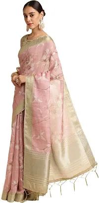 Stylish Organza Saree with Blouse piece For Women-thumb1