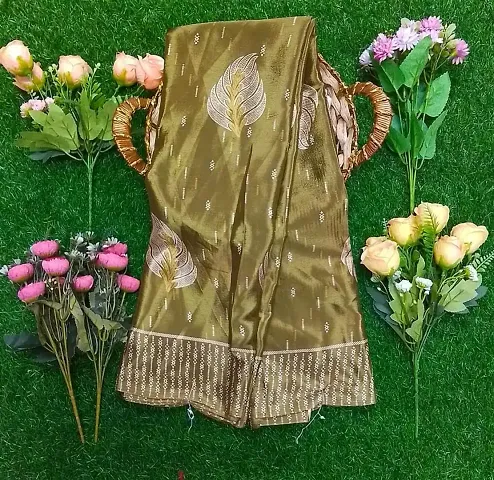 Crepe silk saree with running blouse and fancy print work