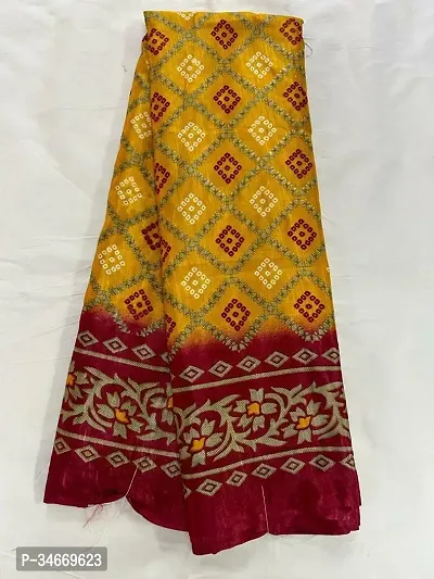 Stylish Cotton Silk Printed Saree with Blouse piece For Women-thumb0