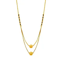 Soni Jewellery Jewellery One Gram Gold Plated Combo of 4 Mangalsutra Necklace Pendant Tanmaniya Nallapusalu Black Bead Chain For Women and Girls-thumb1