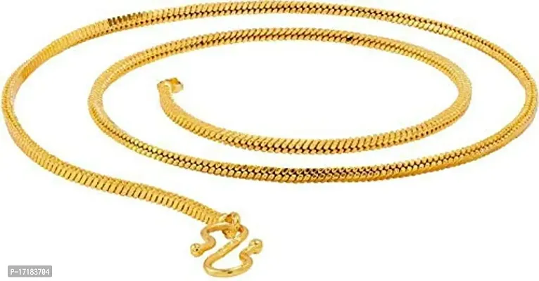 Gold Plated Chain For Men, 18-22 inch (Simple chain)