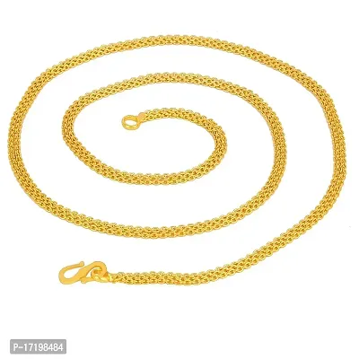 Soni Jewellery Exclusive 1 Gram Golden Thin Neck Chain For Men Boys Gold Plated Necklace For Men Boys Women (FF364)-thumb3