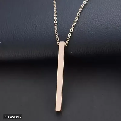 Soni Jewellery Bar Cuboid Stick Stainless Steel Locket Necklace (Pack Of 3) Gold-plated Plated Alloy Necklace-thumb3