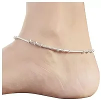 SONI JEWELLERY Women and Girls Silver Plated White Metal Payal Anklets (Pack of 2) Alloy Anklet (Pack of 2)-thumb3