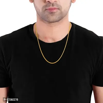 Soni Jewellery Designer Golden Chain Thin Light Weighted Gold Plated Gold Chain For Girls Women Men Boys 24 Inches
