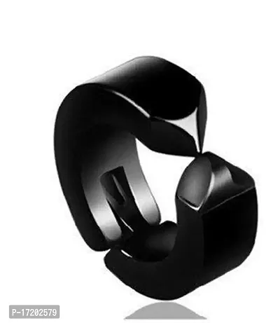 Soni Jewellery mens jewellery Valentine Stainless Steel Black Piercing Kaju Clip on Screw Bali Stud Ear rings set Earing Pierced Earrings Combo for men boys boyfriend girls kids MENS EARRINGS-thumb0