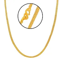 Soni Jewellery Exclusive 1 Gram Golden Thin Neck Chain For Men Boys Gold Plated Necklace For Men Boys Women (FF364)-thumb1