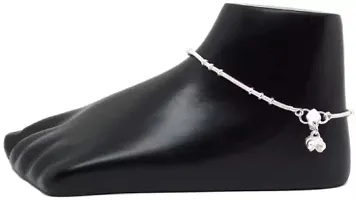 SONI JEWELLERY Women and Girls Silver Plated White Metal Payal Anklets (Pack of 2) Alloy Anklet (Pack of 2)-thumb4