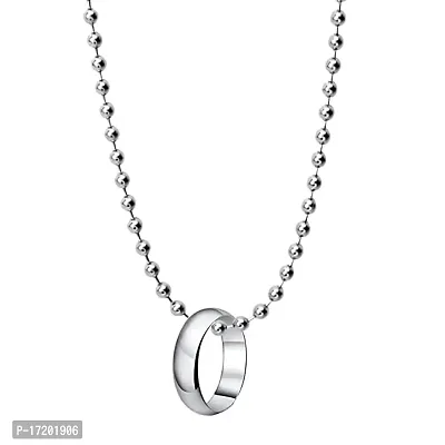 Soni jewellery Men's Jewellery Fusion Ring Pendant with Ball Chain For Boys and Men d8