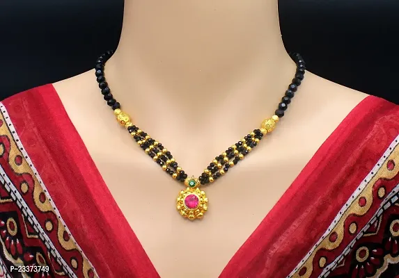 Soni Jewellery Maharashtrian Tanmaniya Wedding marathi Mani Mala Thushi Mangalsutra for Women