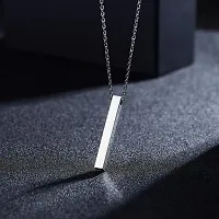 Soni Jewellery Men's Jewellery 3D Cuboid Vertical Bar/Stick Stainless Steel Locket Pendant Necklace for Boys and Men d-8-thumb1