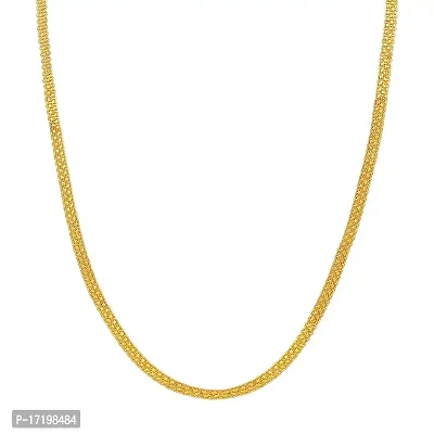 Soni Jewellery Exclusive 1 Gram Golden Thin Neck Chain For Men Boys Gold Plated Necklace For Men Boys Women (FF364)