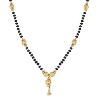 Soni Jewellery Jewellery One Gram Gold Plated Combo of 4 Mangalsutra Necklace Pendant Tanmaniya Nallapusalu Black Bead Chain For Women and Girls-thumb4