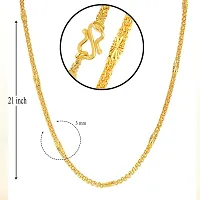 Soni Jewellery Exclusive 1 Gram Gold Plated Brass Golden Neck Chain Necklace For Men Boys Women Girls Mens Jewellery Chains 22 inches-thumb1