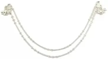 SONI JEWELLERY Women and Girls Silver Plated White Metal Payal Anklets (Pack of 2) Alloy Anklet (Pack of 2)-thumb1