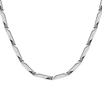 Soni Jewellery Men's Double Coated Popular Latest Style Stainless Steel Silver Neck Chain For Boys and Men-thumb1