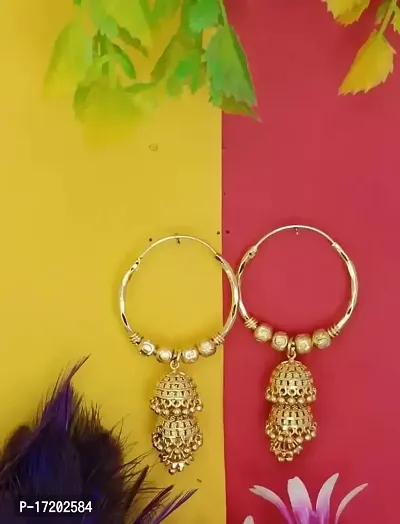Soni Jewellery Fancy Earring Stylish Jhumki/Earring/Hoops Earrings/Stud For Women  girls Cubic Zirconia Alloy Earring Set-thumb0