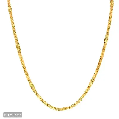 Soni Jewellery Exclusive 1 Gram Gold Plated Brass Golden Neck Chain Necklace For Men Boys Women Girls Mens Jewellery Chains 22 inches-thumb3