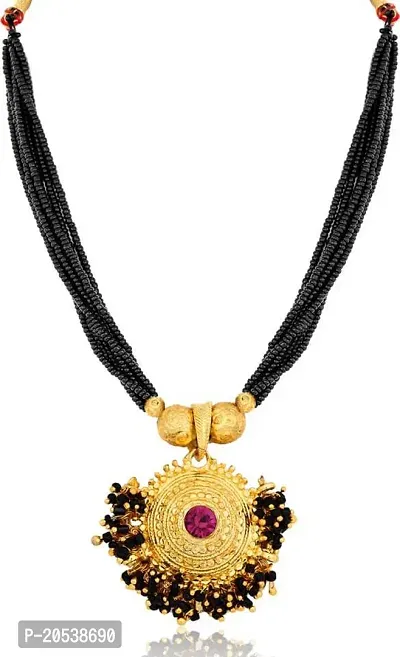Soni Jewellery Maharashtrian Tanmaniya Wedding marathi Mani Mala Thushi Mangalsutra for Women-thumb4