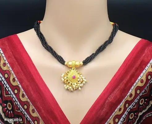 Soni Jewellery Maharashtrian Tanmaniya Wedding marathi Mani Mala Thushi Mangalsutra for Women