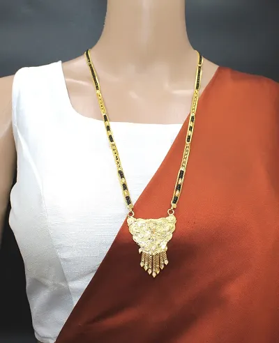 Elegant Golden Brass Mangalsutra for Women